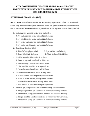 3rd round English model exam for grade 12.pdf